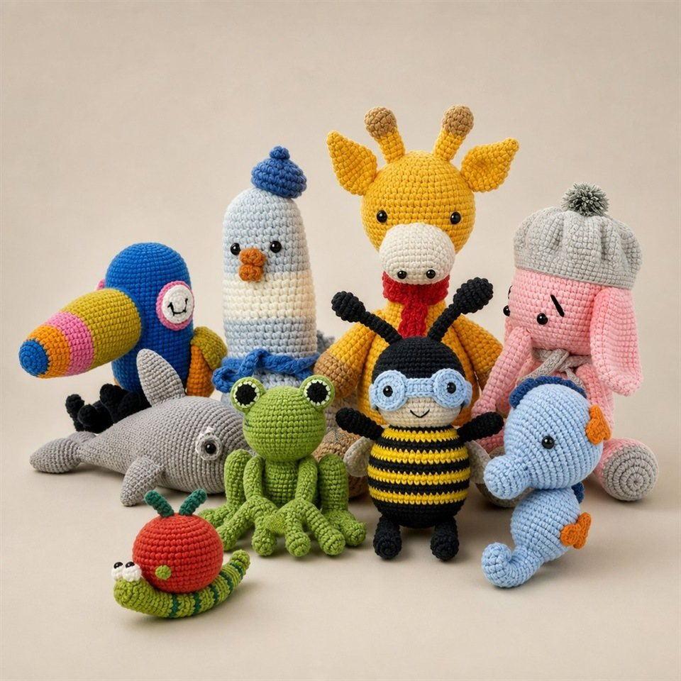 Nature & Ocean Crochet Doll Collection