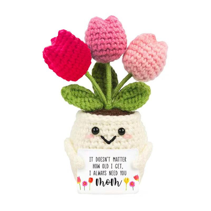 Positive Reminder Crochet Flower Pot product view 10