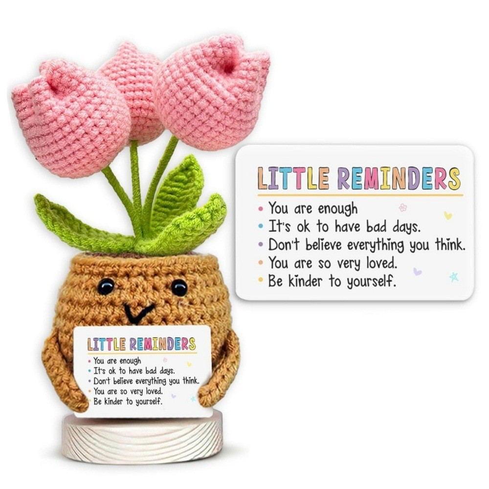 Positive Reminder Crochet Flower Pot product view 11