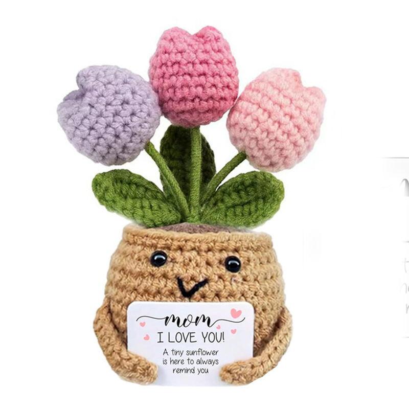 Positive Reminder Crochet Flower Pot product view 12
