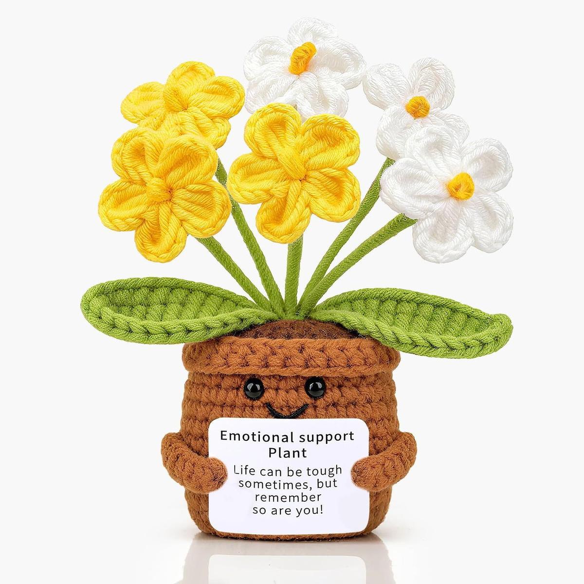 Positive Reminder Crochet Flower Pot product view 13
