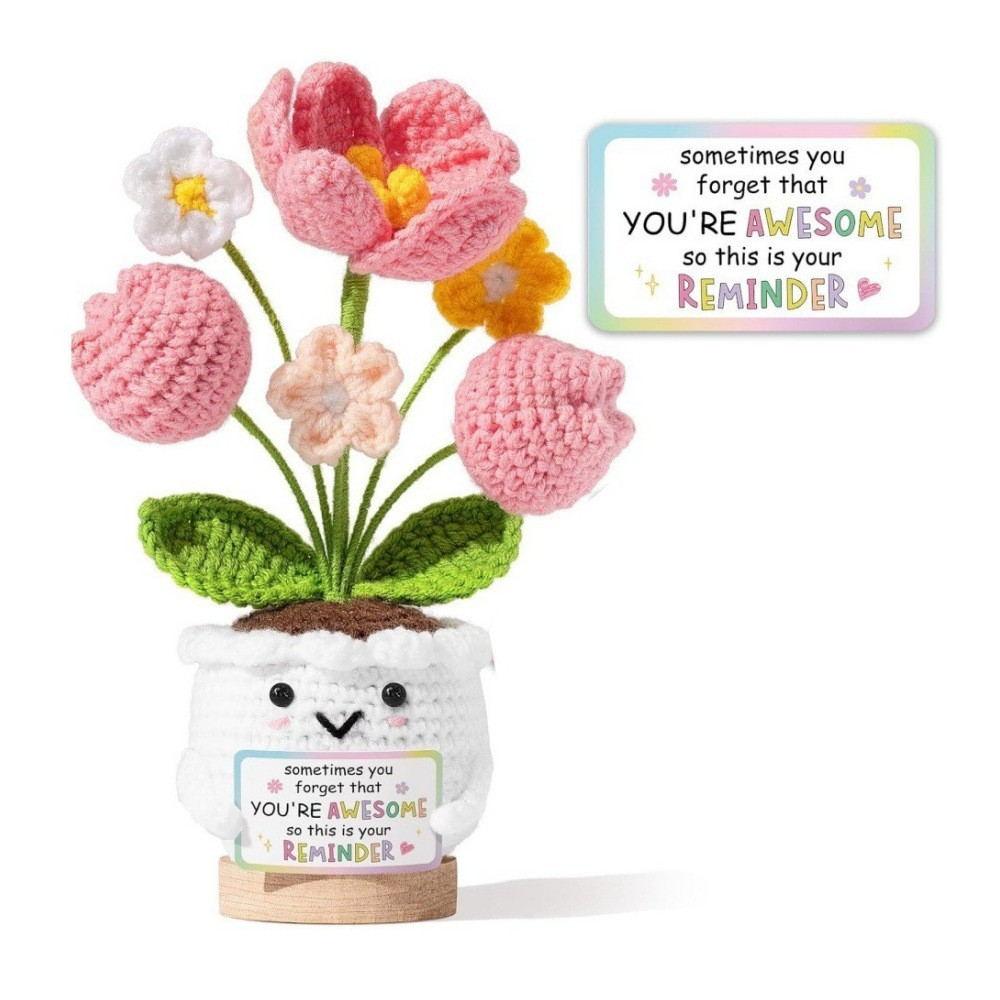 Positive Reminder Crochet Flower Pot product view 15