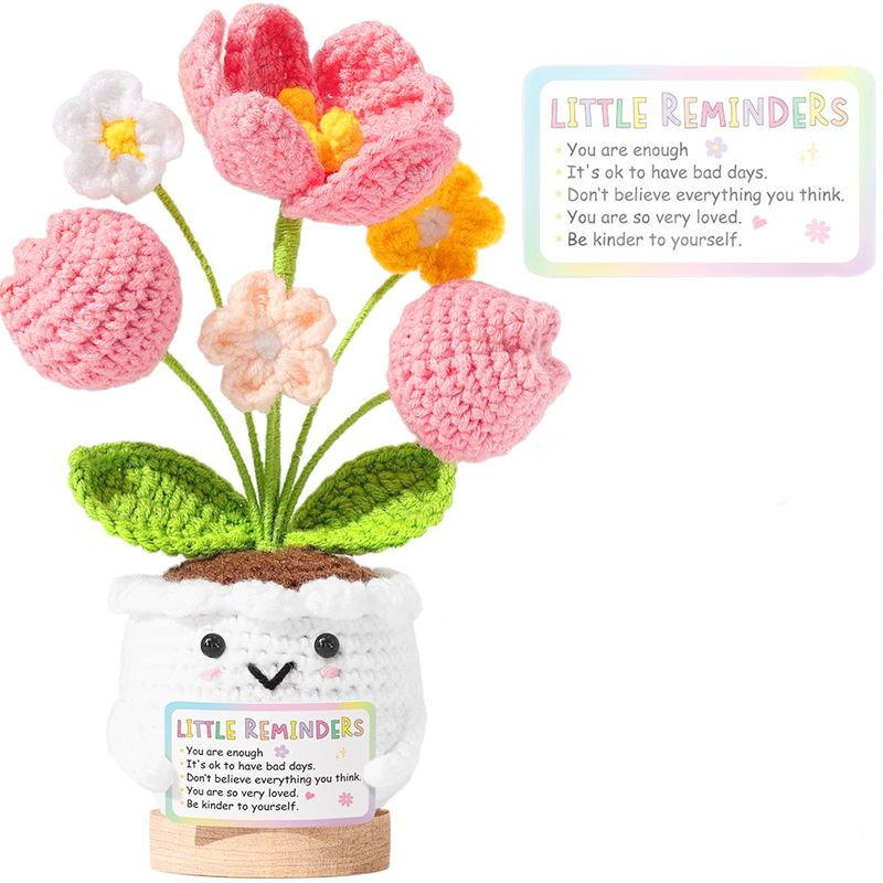 Positive Reminder Crochet Flower Pot product view 16