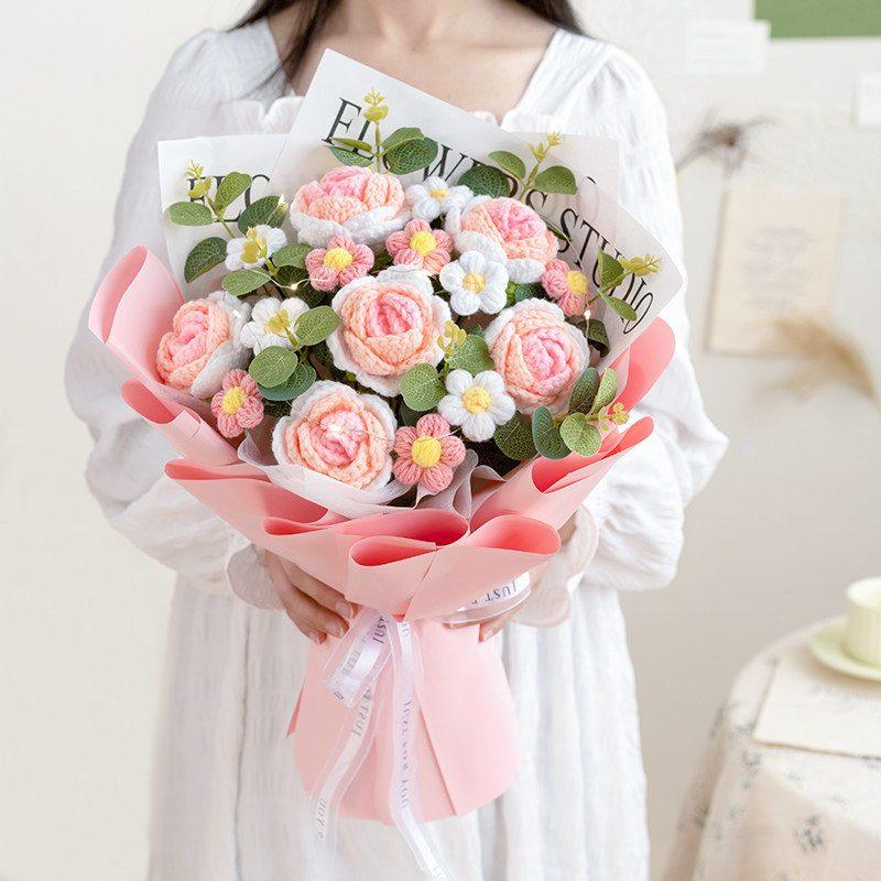 Classic Rose Studio Crochet Bouquet Collection shown in a clean product photograph