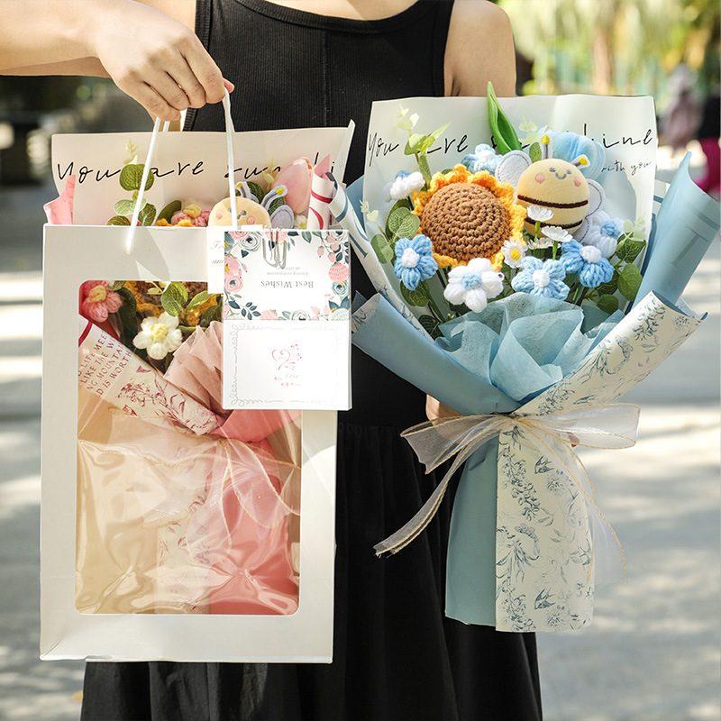 Sweet Friendship Crochet Bouquet shown in a clean product photograph