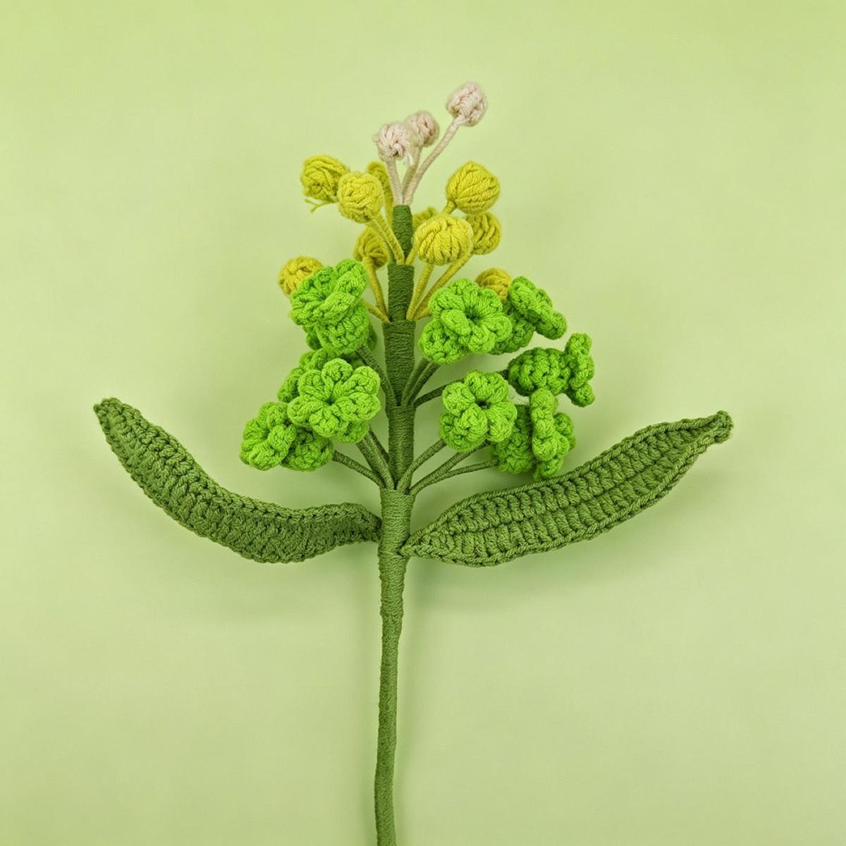 Classic Hyacinth Crochet Stem on a clean pastel product background