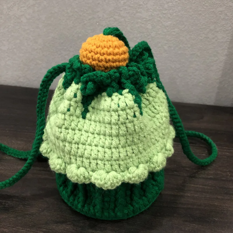 Cupcake Crochet Drawstring Bag product view 12