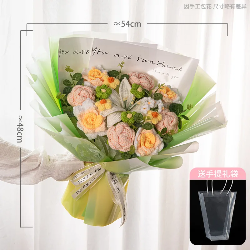 Powder Blue Flower Studio Crochet Bouquet product view 11