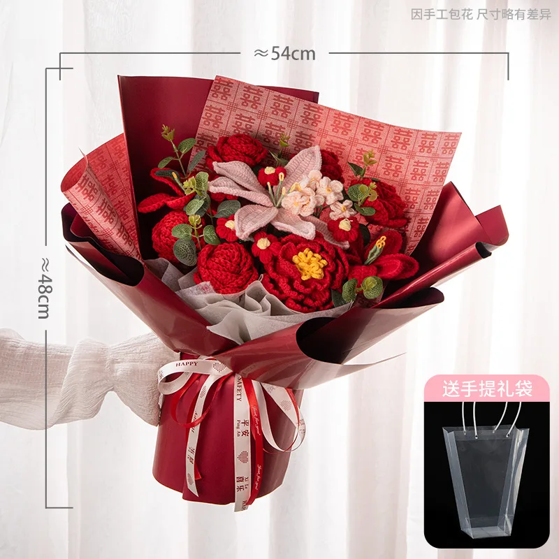 Powder Blue Flower Studio Crochet Bouquet product view 12