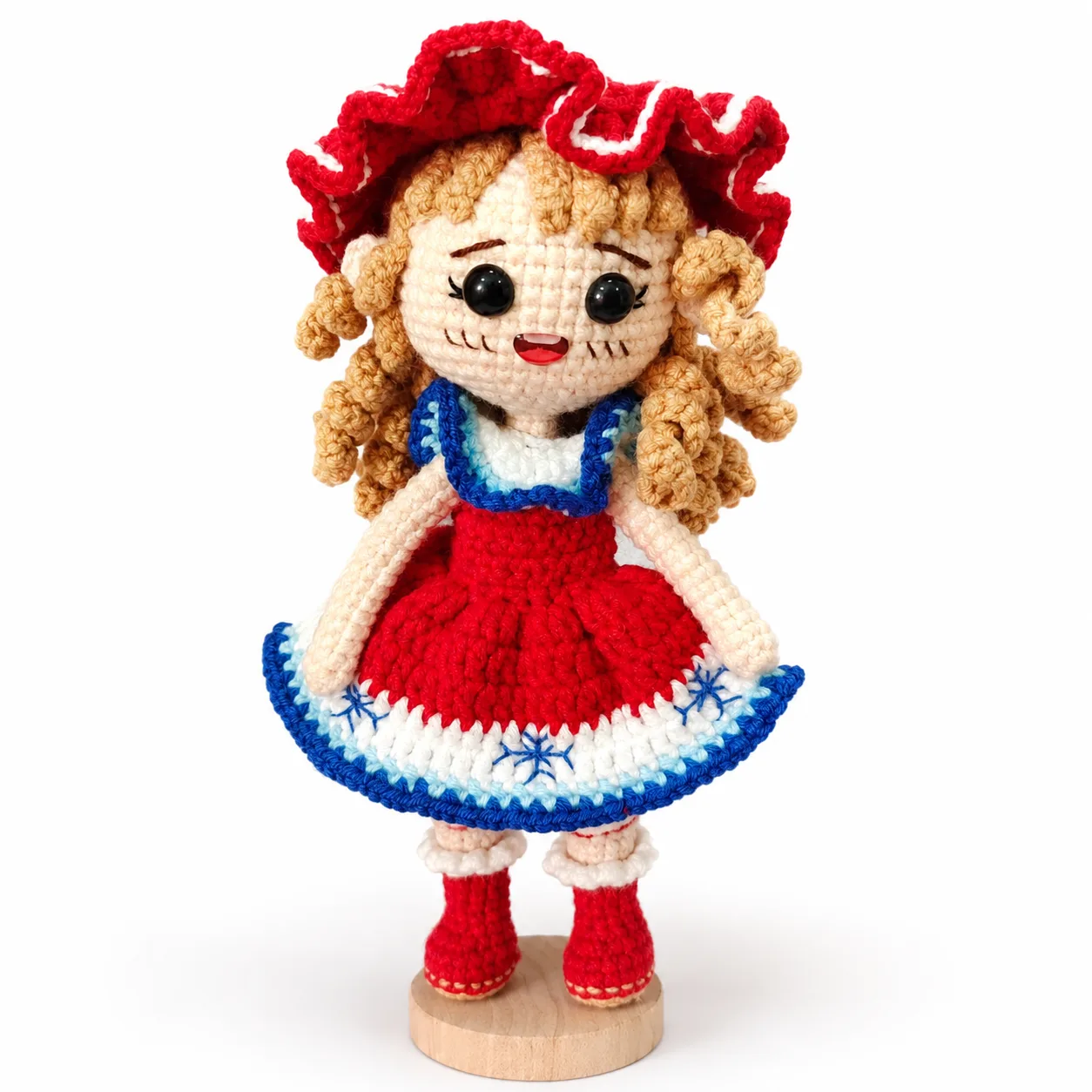 Festive Storybook Girl Crochet Doll crochet product