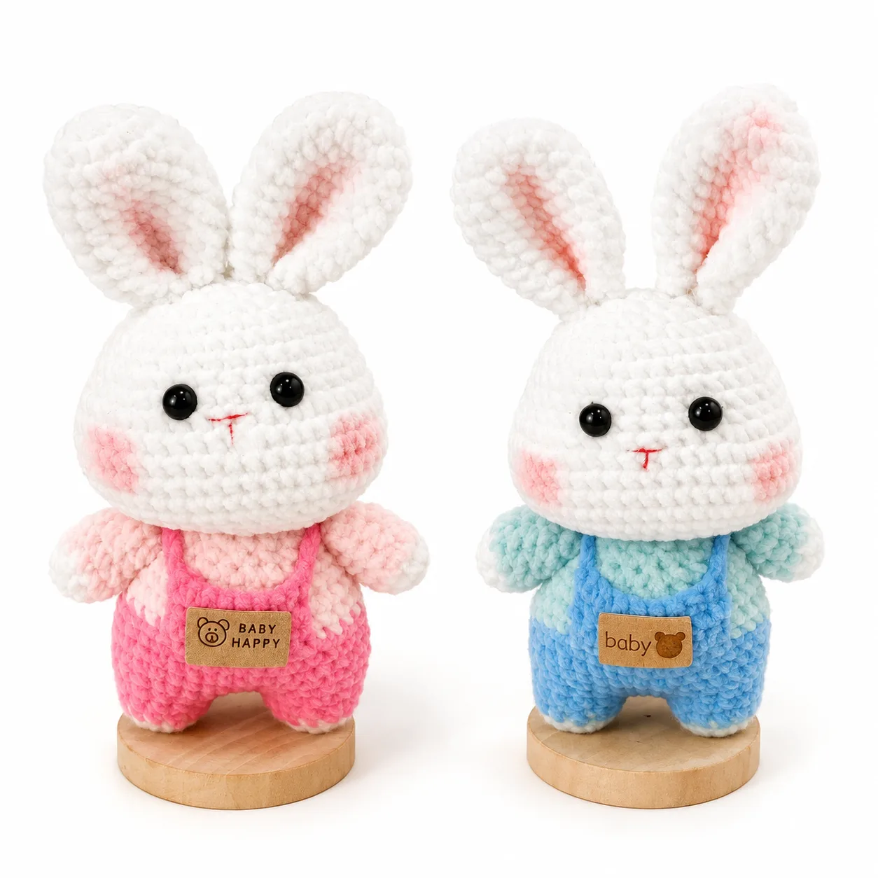 Pastel Overall Bunny Crochet Dolls crochet product